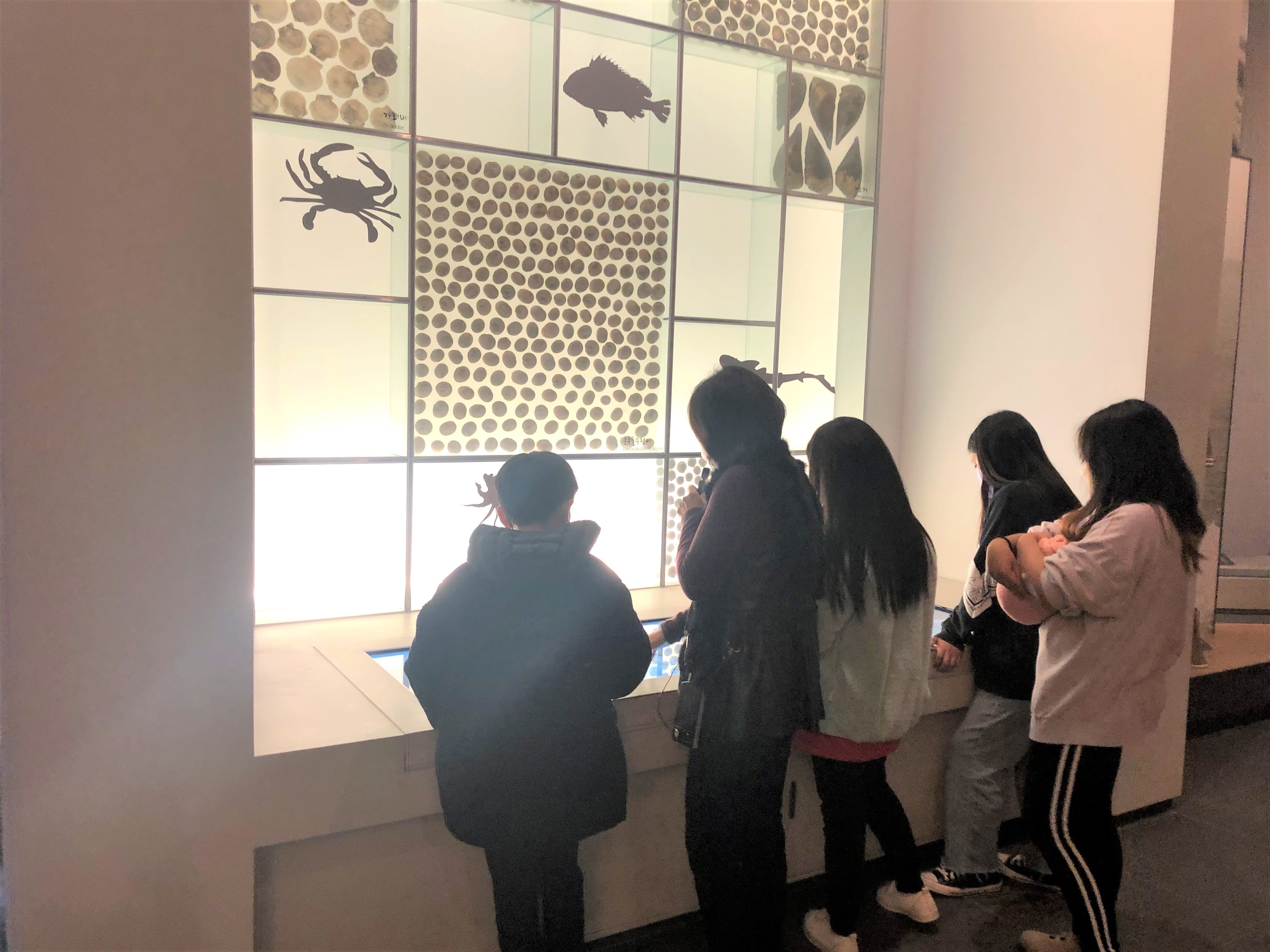 한강유역환경청 찾아가는 생태탐방 교육에 참여한 대남초등학교 학생들이 안산 어촌민속박물관을 견학하고 있다.