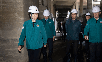  한화진 환경부장관, 신월동 대심도 빗물터널 현장 점검