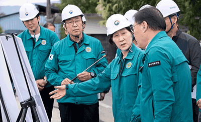  한화진 환경부장관, 황강 하천 정비 사업 현장 점검